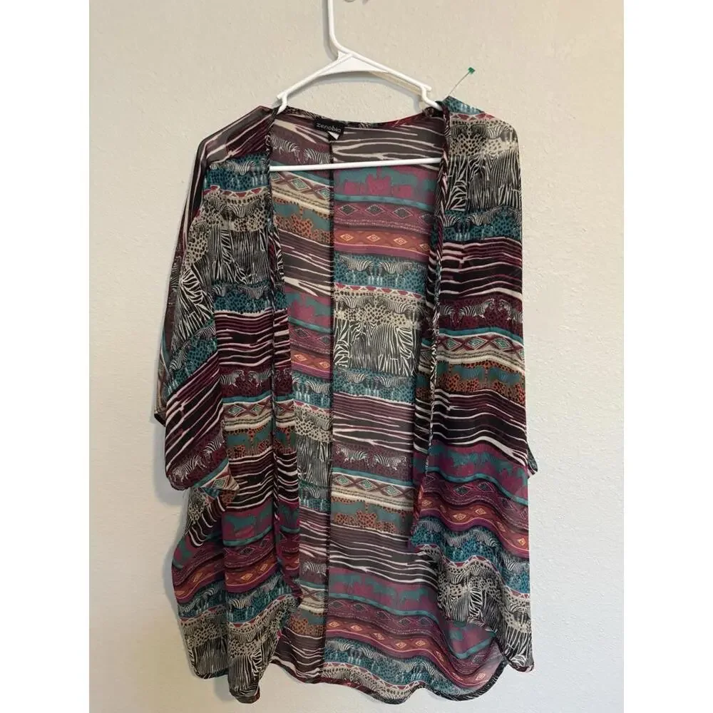 Zenobia multicolor swimsuit cover up lg‎